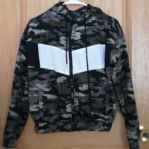 Camo Bomber Jacket W/ Hood